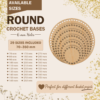 Round Crochet Basket Base – 29 Sizes