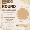 Round Crochet Basket Base – 29 Sizes